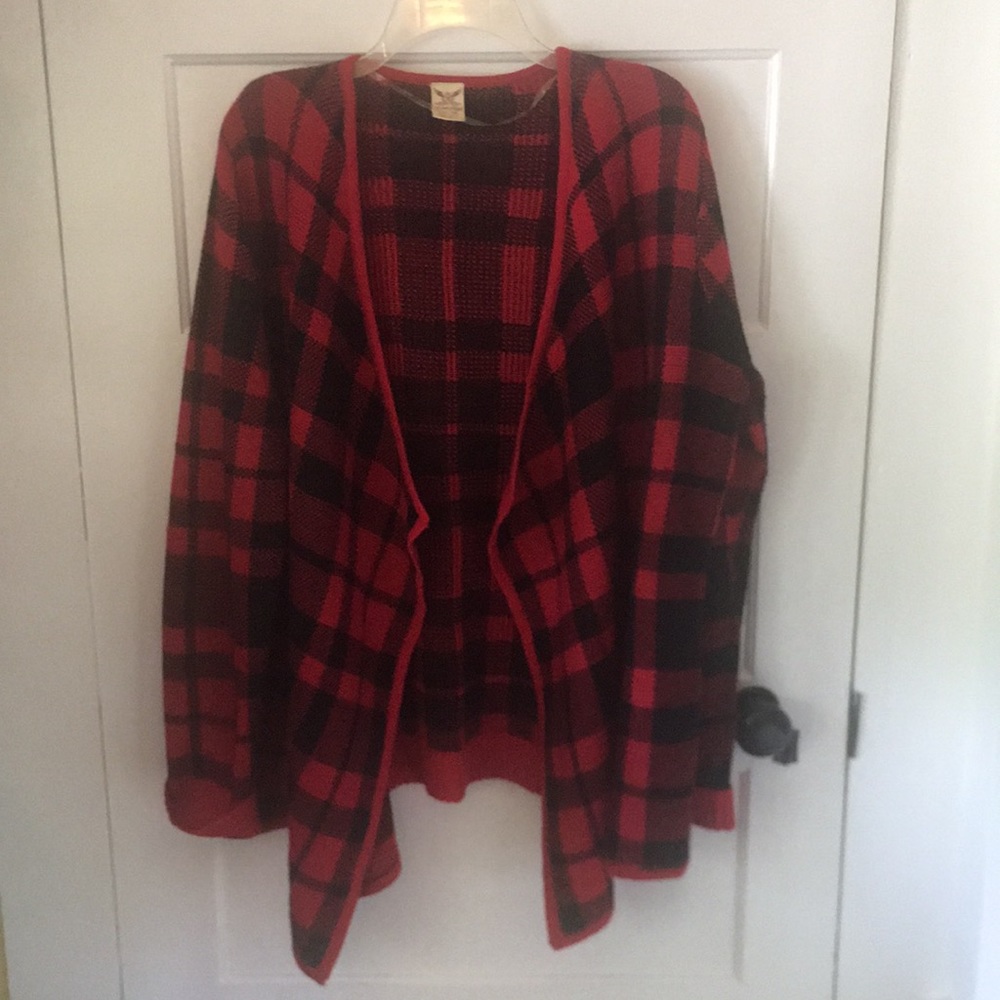 Faded Glory Buffalo Plaid Cardigan Women’s size XXL (20)